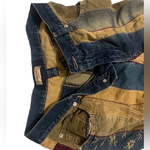 Liquidx jeans up & down patch work stitched of corduroy and jeans - Picture 3 of 3